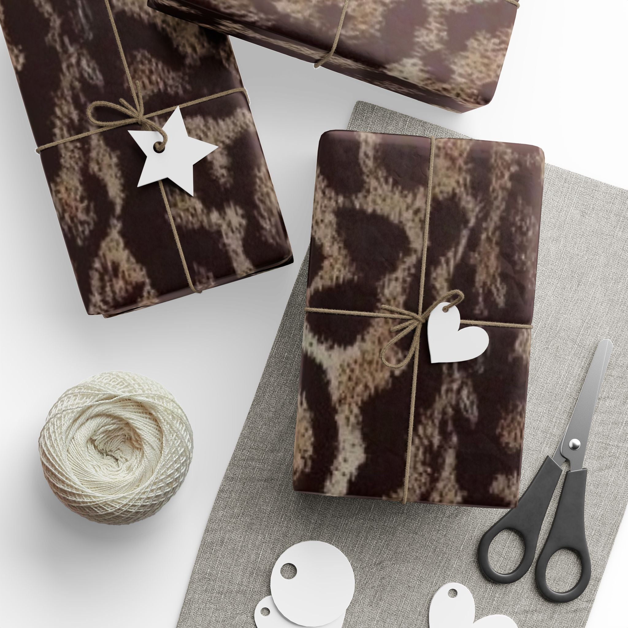 Chic Animal Print Wrapping Paper, Birthday Gift Wrap, Elegant Holiday Decor, Modern Gift Wrapping, Unique Packaging Solution