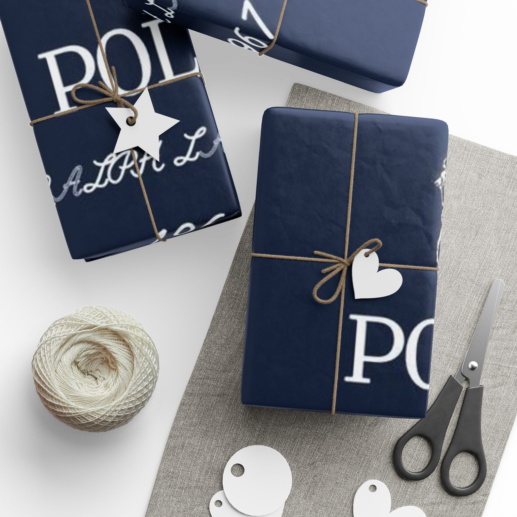 Polo Navy Logo Wrapping Paper – Ralph Lauren 1967 Gift Wrap