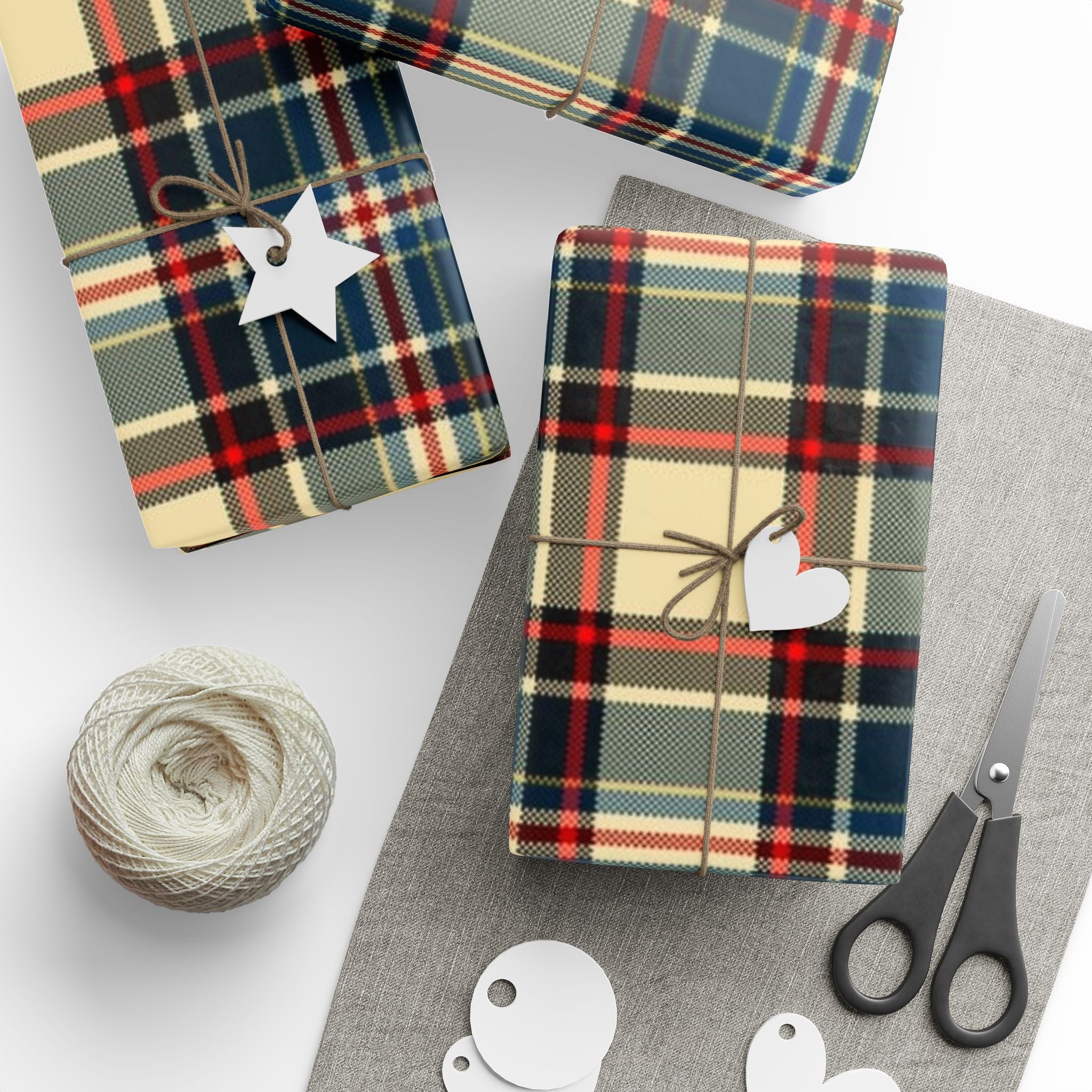 Rustic Plaid Wrapping Paper Roll | Gift Wrapping for Holidays, Birthdays, Christmas, DIY Craft Projects, Special Occasions