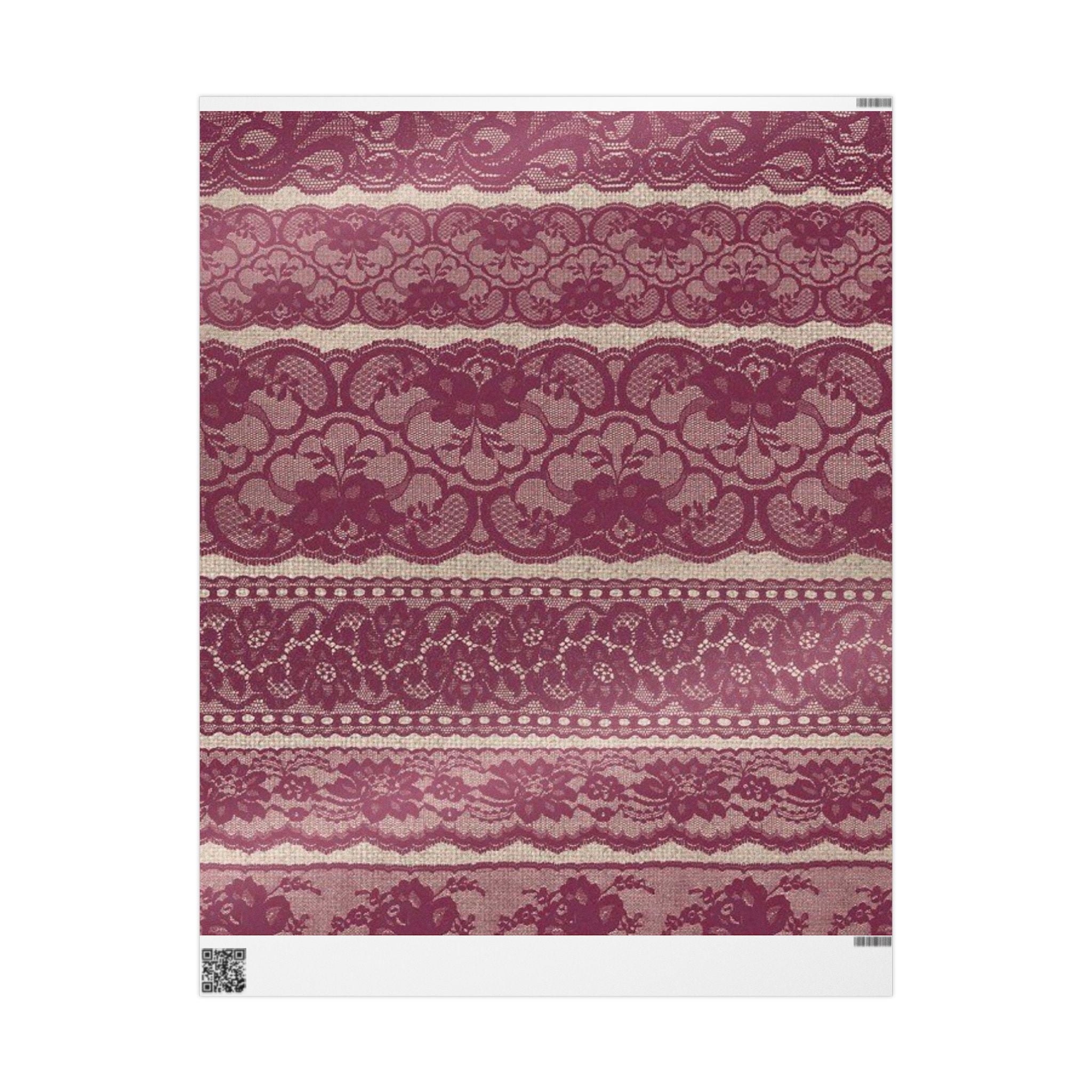 Elegant Lace Wrapping Paper, Vintage Style Gift Wrap, Stylish Birthday, Wedding, Holiday, Crafts, DIY Projects