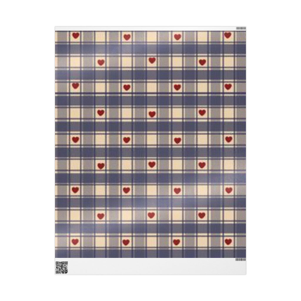 Heartfelt Plaid Wrapping Paper - Perfect for Valentine's, Birthdays, Gifts, Celebrate Love, Gift Wrapping