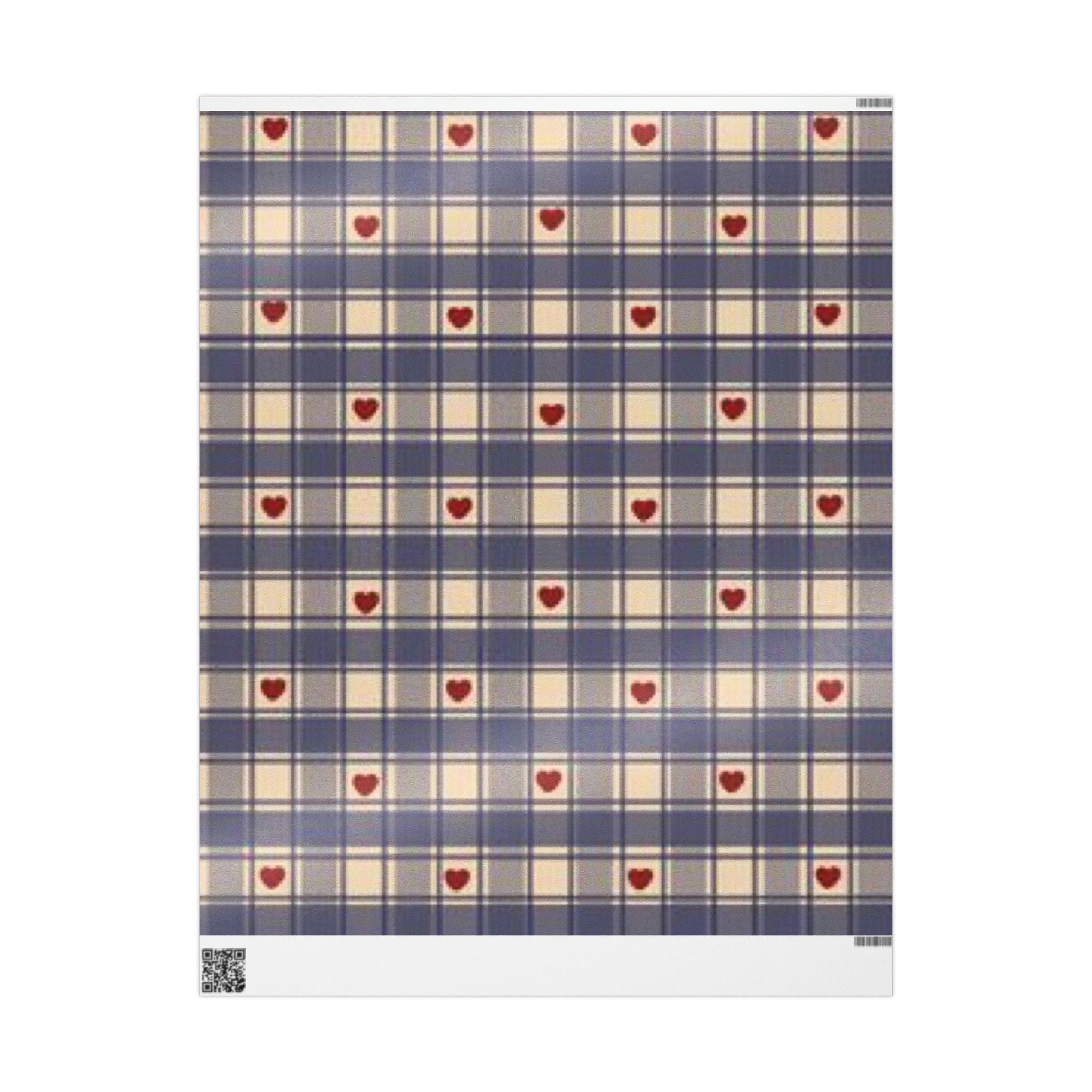 Heartfelt Plaid Wrapping Paper - Perfect for Valentine's, Birthdays, Gifts, Celebrate Love, Gift Wrapping