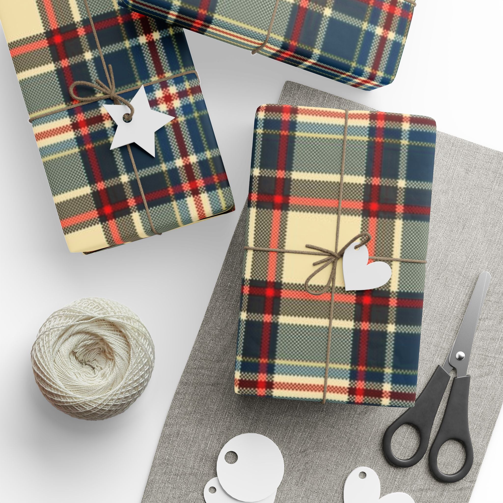 Rustic Plaid Wrapping Paper Roll | Gift Wrapping for Holidays, Birthdays, Christmas, DIY Craft Projects, Special Occasions