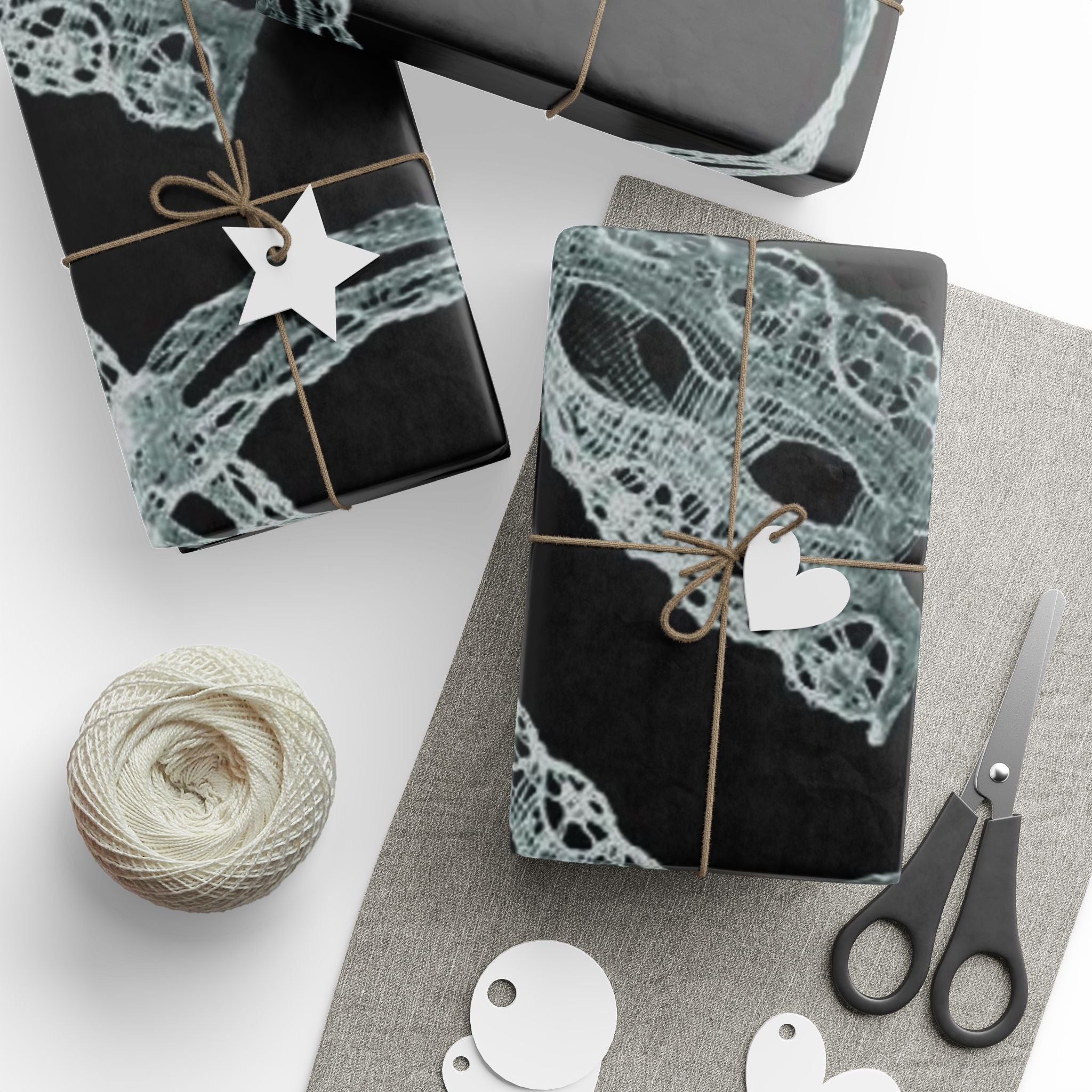 Elegant Black Lace Wrapping Paper, Unique Gift Wrap, Special Occasions, Holiday Wrapping, Wedding Decor, Craft Supply