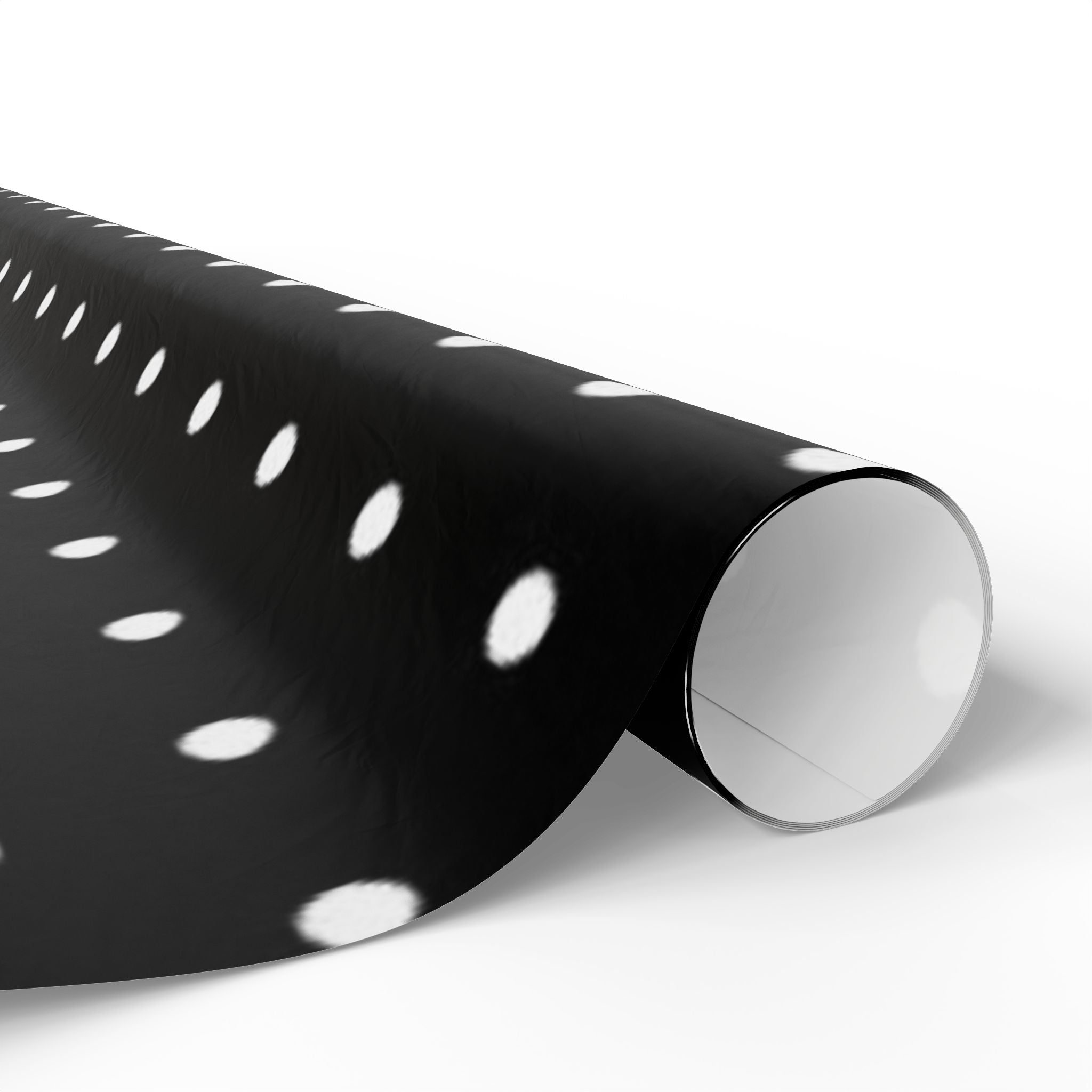 Stylish Polka Dot Wrapping Paper, Gift Wrap for Birthdays, Holidays, Parties, Elegant Black and White Design, Versatile Gift Packaging