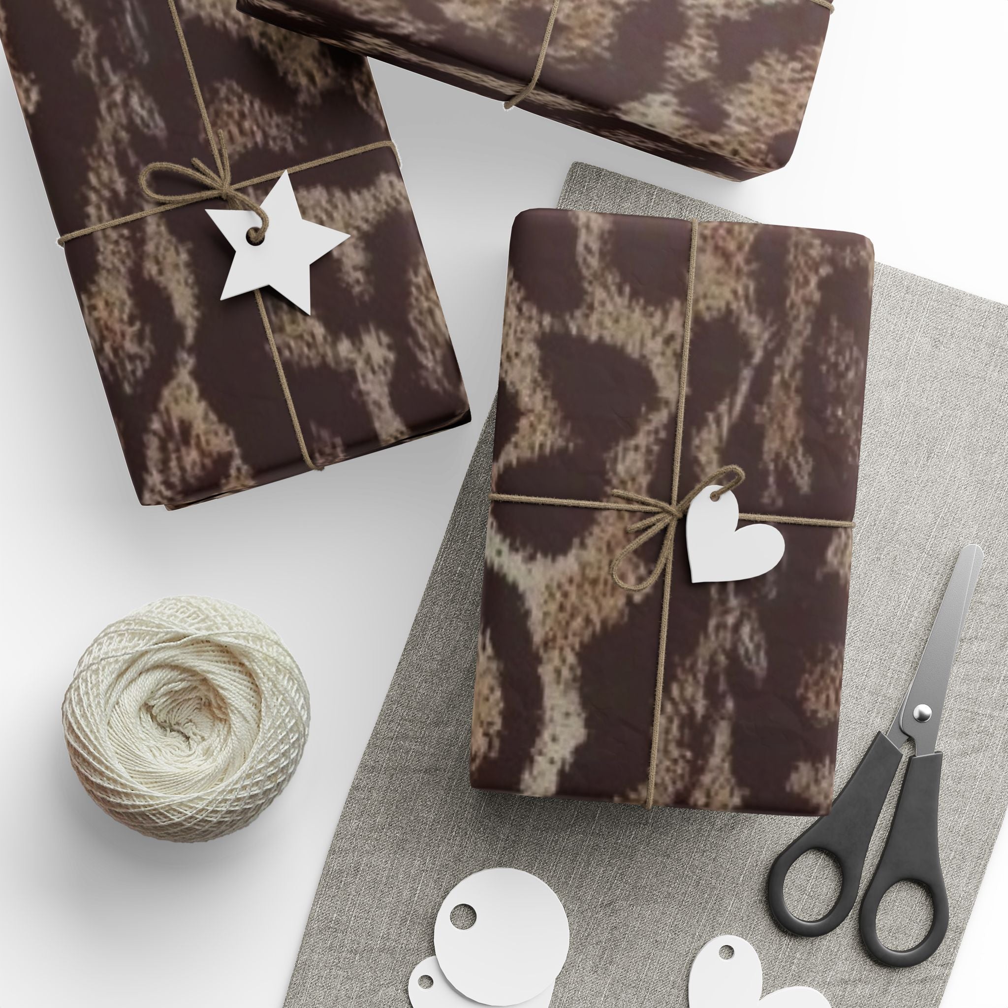 Chic Animal Print Wrapping Paper, Birthday Gift Wrap, Elegant Holiday Decor, Modern Gift Wrapping, Unique Packaging Solution