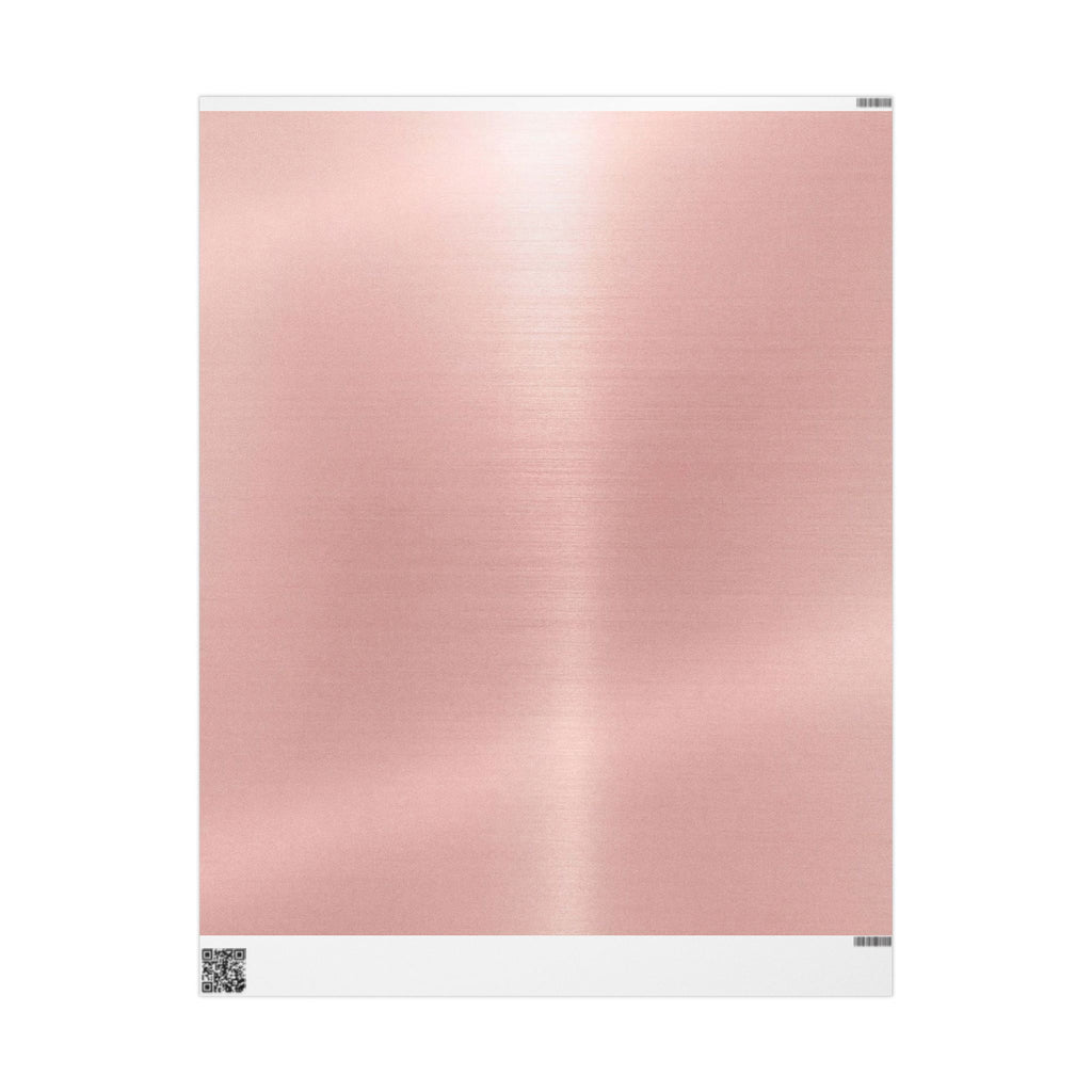 Rose Gold Metallic Wrapping Paper Roll — Shiny Smooth Gift Wrap for Weddings, Birthdays & Holidays