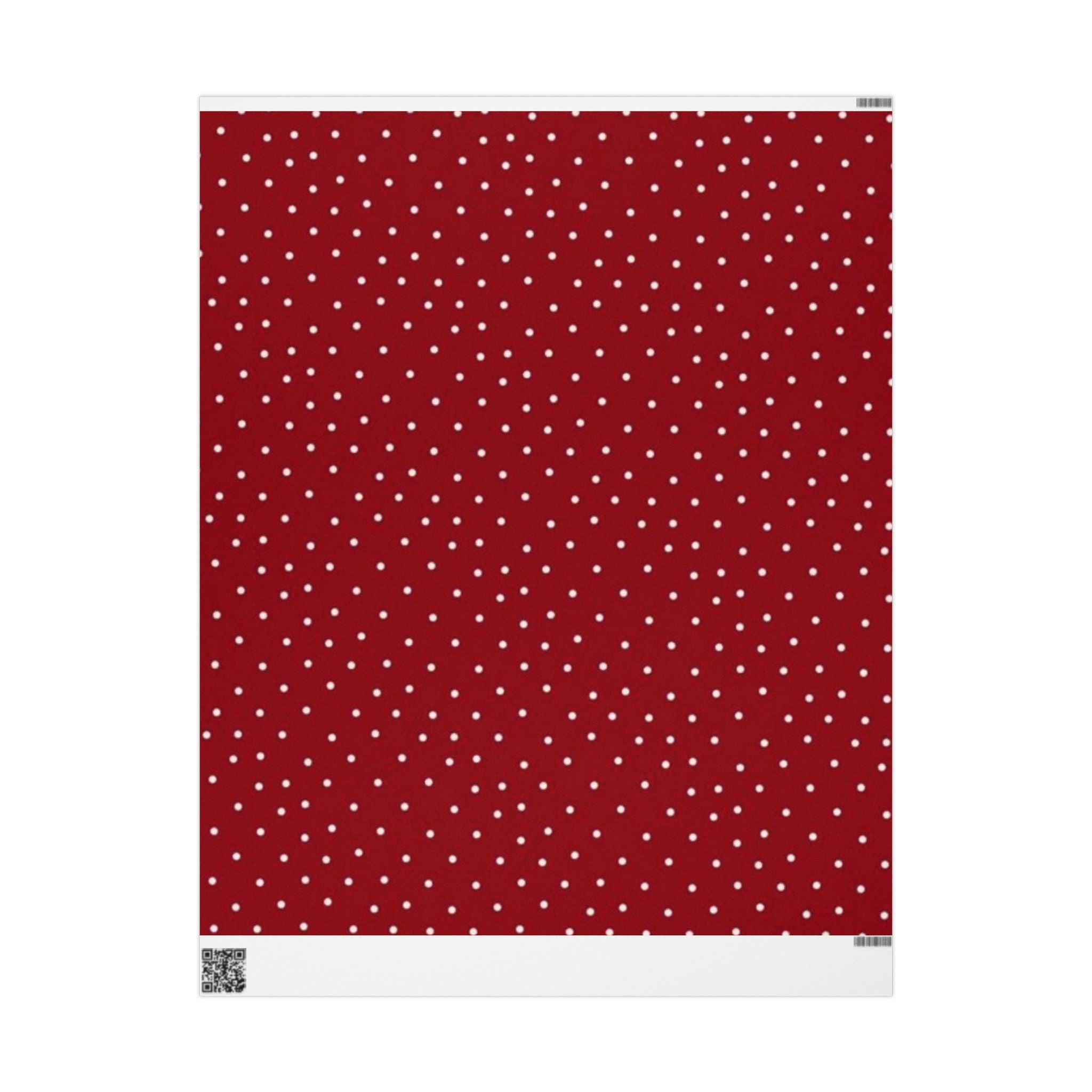 Festive Wrapping Paper for All Occasions - Christmas, Birthdays, Holidays, Parties, Gift Wrap, Red Polka Dots