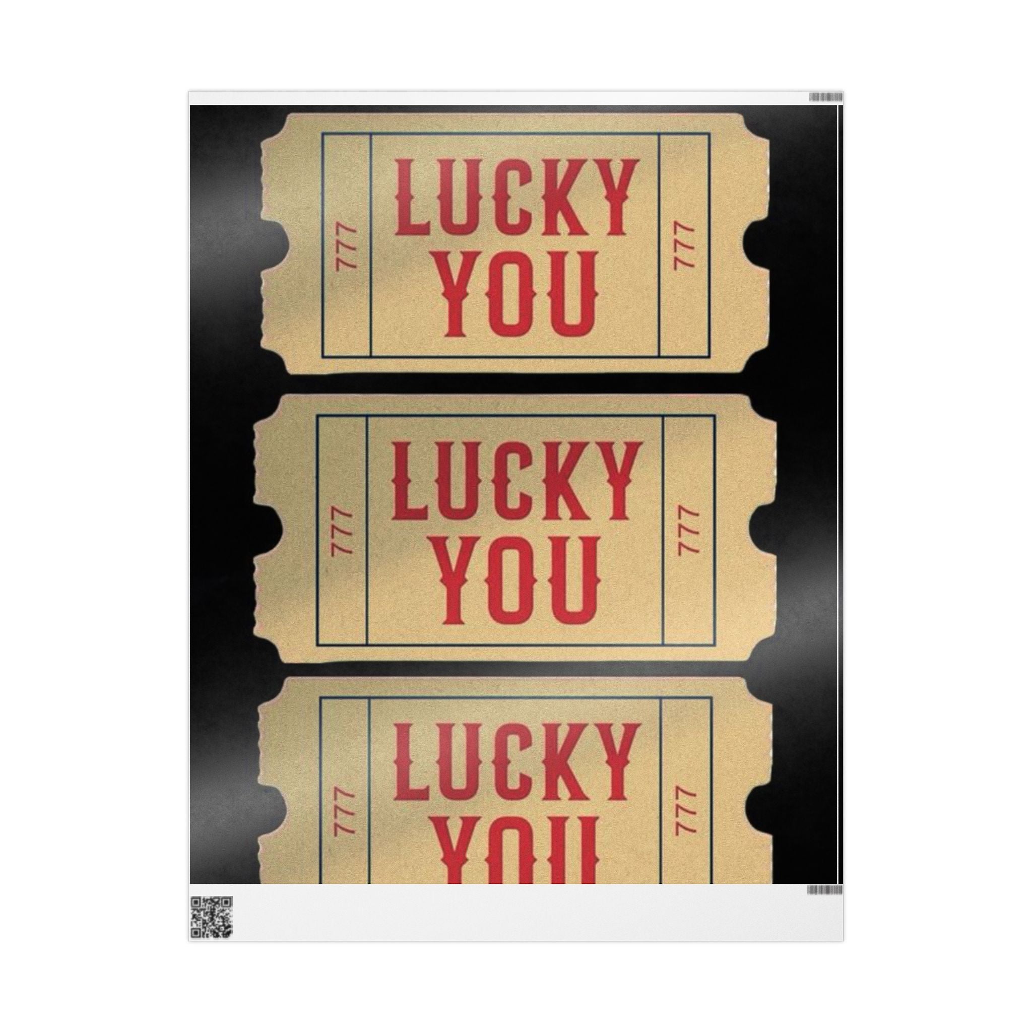 Vintage-Inspired Lucky You Wrapping Paper, Gift Wrap for Celebrations, Birthdays, Holidays, Special Occasions, Party Supplies