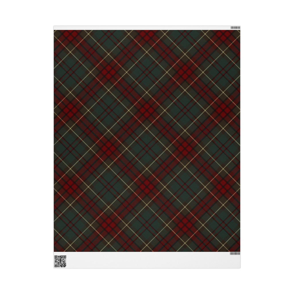 Plaid Wrapping Paper Roll — Classic Red & Green Tartan Gift Wrap for Christmas