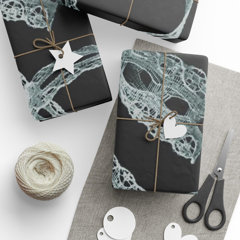 Elegant Black Lace Wrapping Paper, Unique Gift Wrap, Special Occasions, Holiday Wrapping, Wedding Decor, Craft Supply