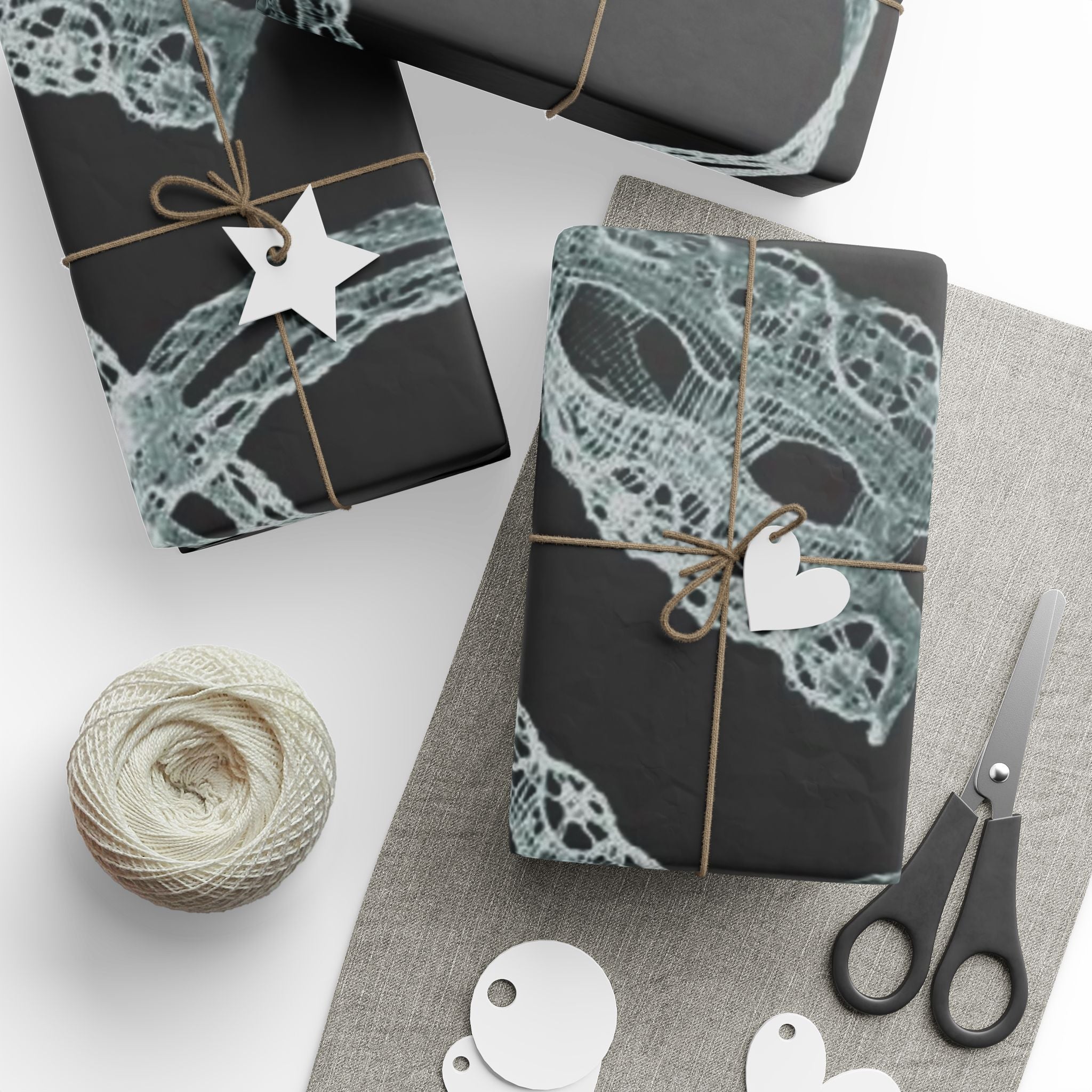 Elegant Black Lace Wrapping Paper, Unique Gift Wrap, Special Occasions, Holiday Wrapping, Wedding Decor, Craft Supply
