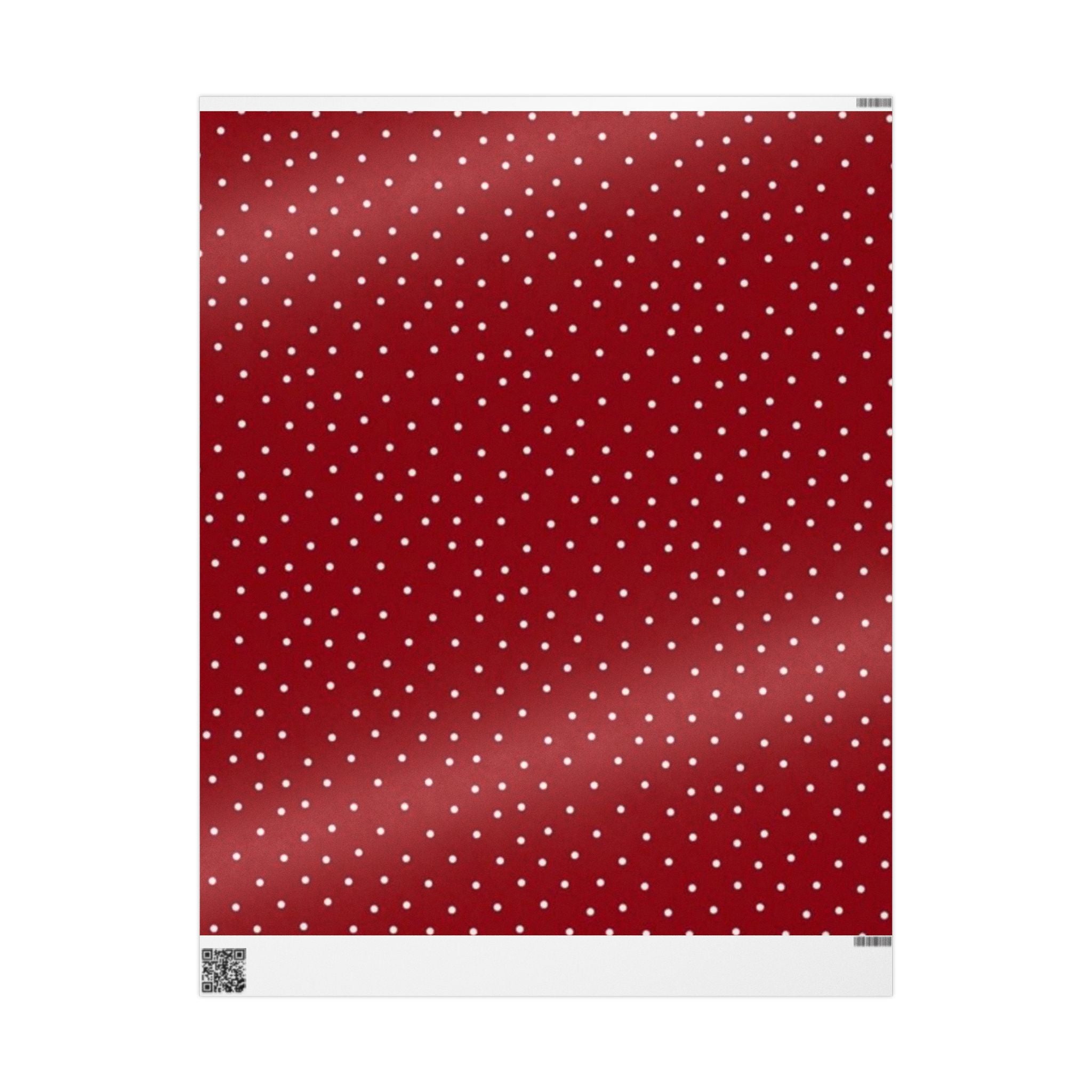 Festive Wrapping Paper for All Occasions - Christmas, Birthdays, Holidays, Parties, Gift Wrap, Red Polka Dots