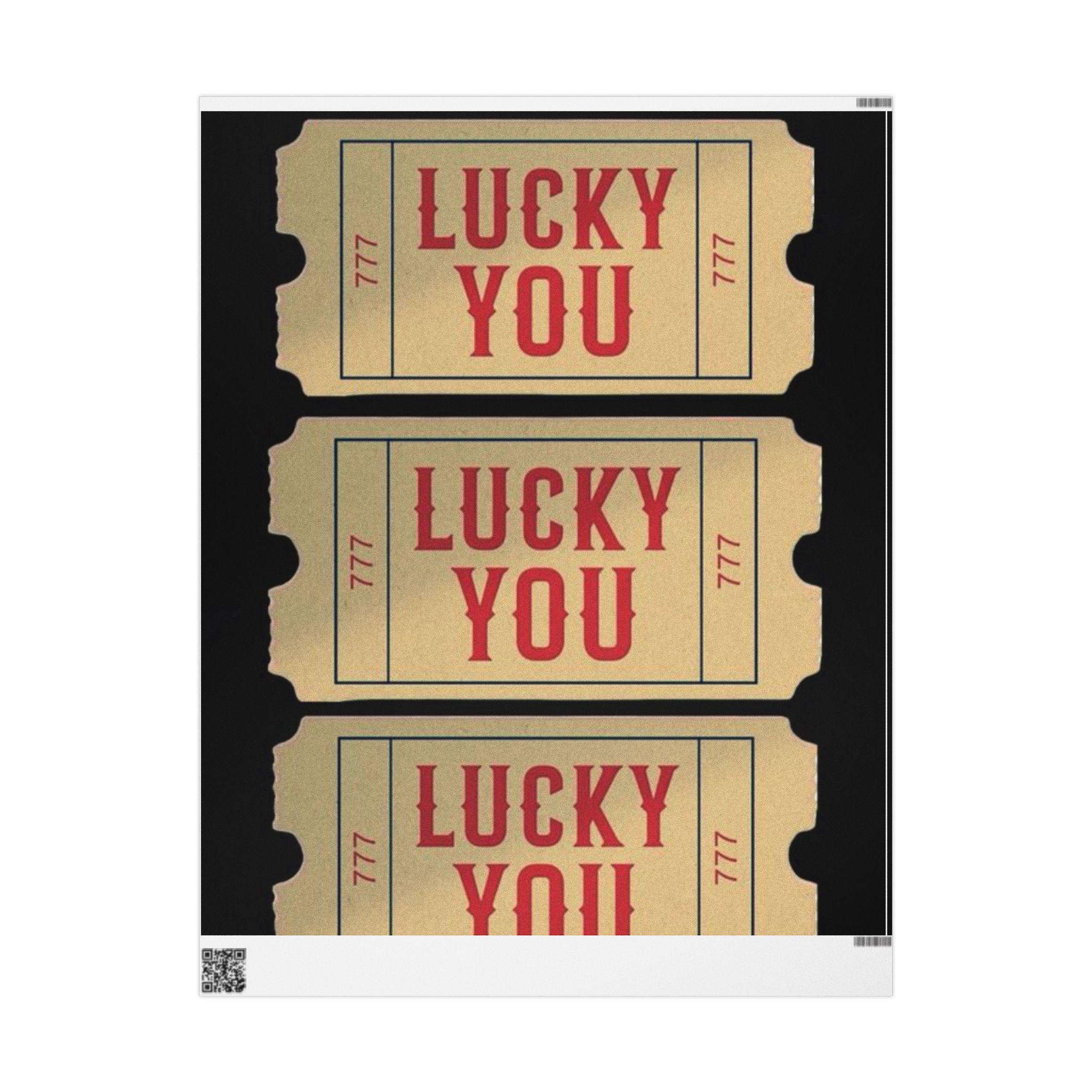 Vintage-Inspired Lucky You Wrapping Paper, Gift Wrap for Celebrations, Birthdays, Holidays, Special Occasions, Party Supplies