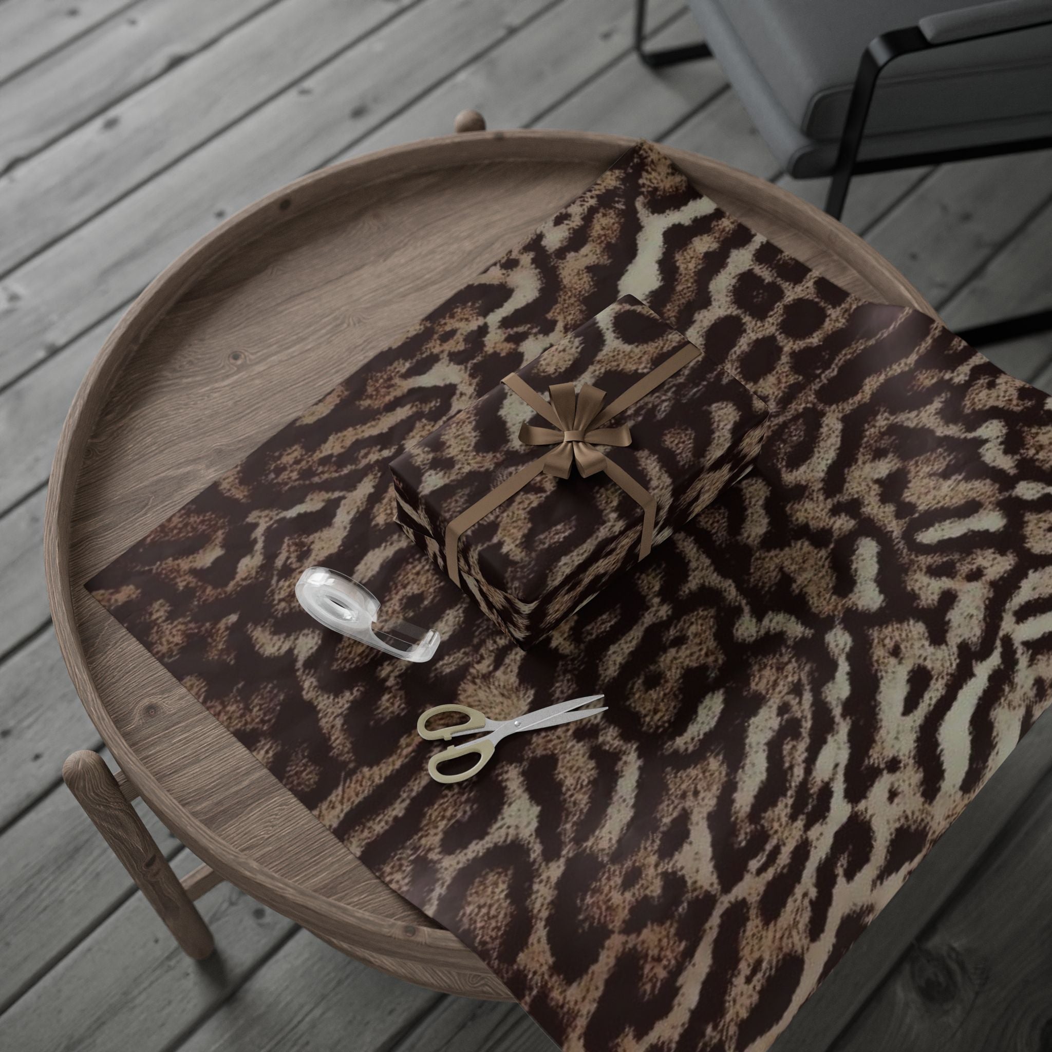 Chic Animal Print Wrapping Paper, Birthday Gift Wrap, Elegant Holiday Decor, Modern Gift Wrapping, Unique Packaging Solution