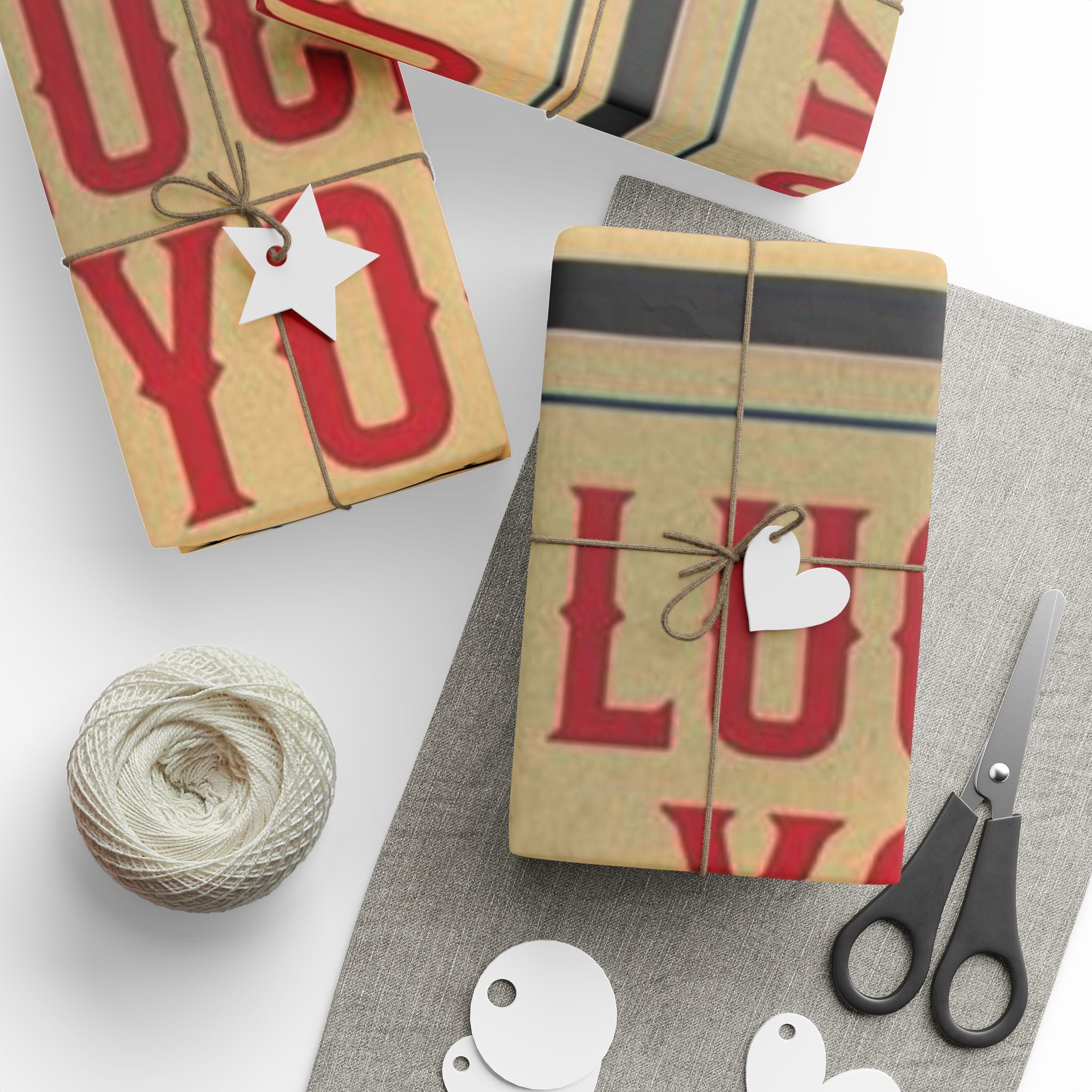 Vintage-Inspired Lucky You Wrapping Paper, Gift Wrap for Celebrations, Birthdays, Holidays, Special Occasions, Party Supplies