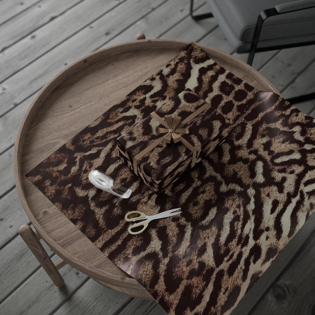Chic Animal Print Wrapping Paper, Birthday Gift Wrap, Elegant Holiday Decor, Modern Gift Wrapping, Unique Packaging Solution