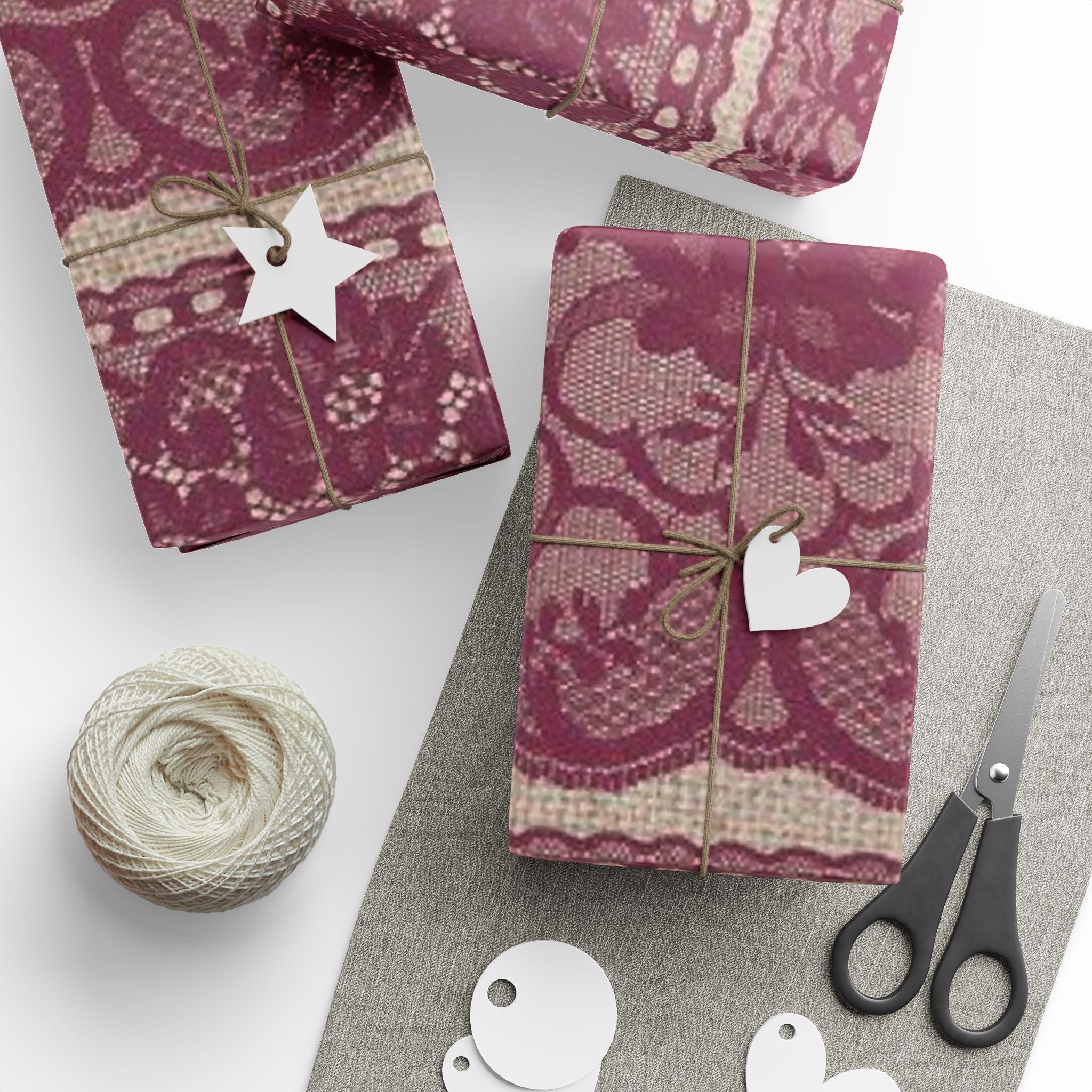 Elegant Lace Wrapping Paper, Vintage Style Gift Wrap, Stylish Birthday, Wedding, Holiday, Crafts, DIY Projects