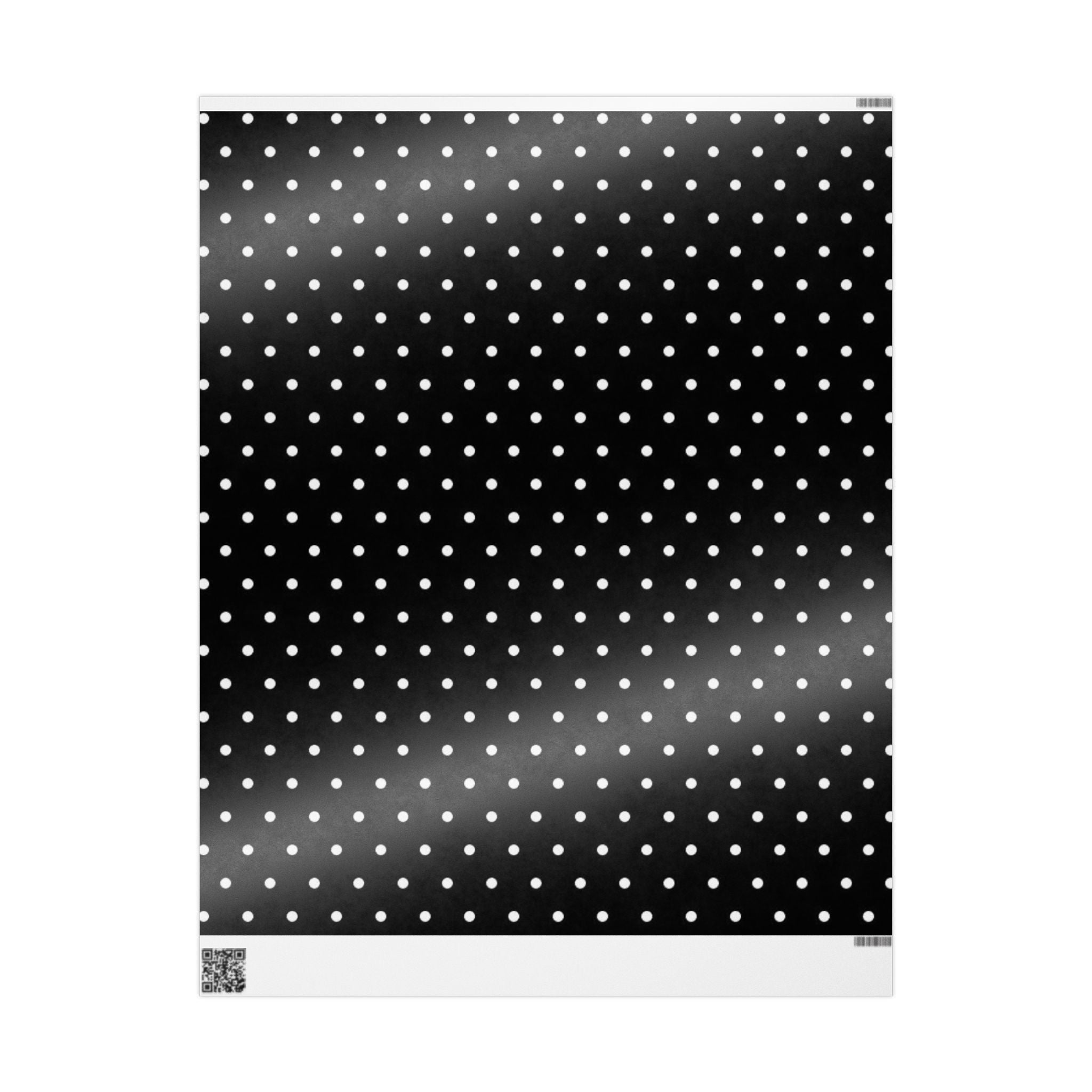 Stylish Polka Dot Wrapping Paper, Gift Wrap for Birthdays, Holidays, Parties, Elegant Black and White Design, Versatile Gift Packaging