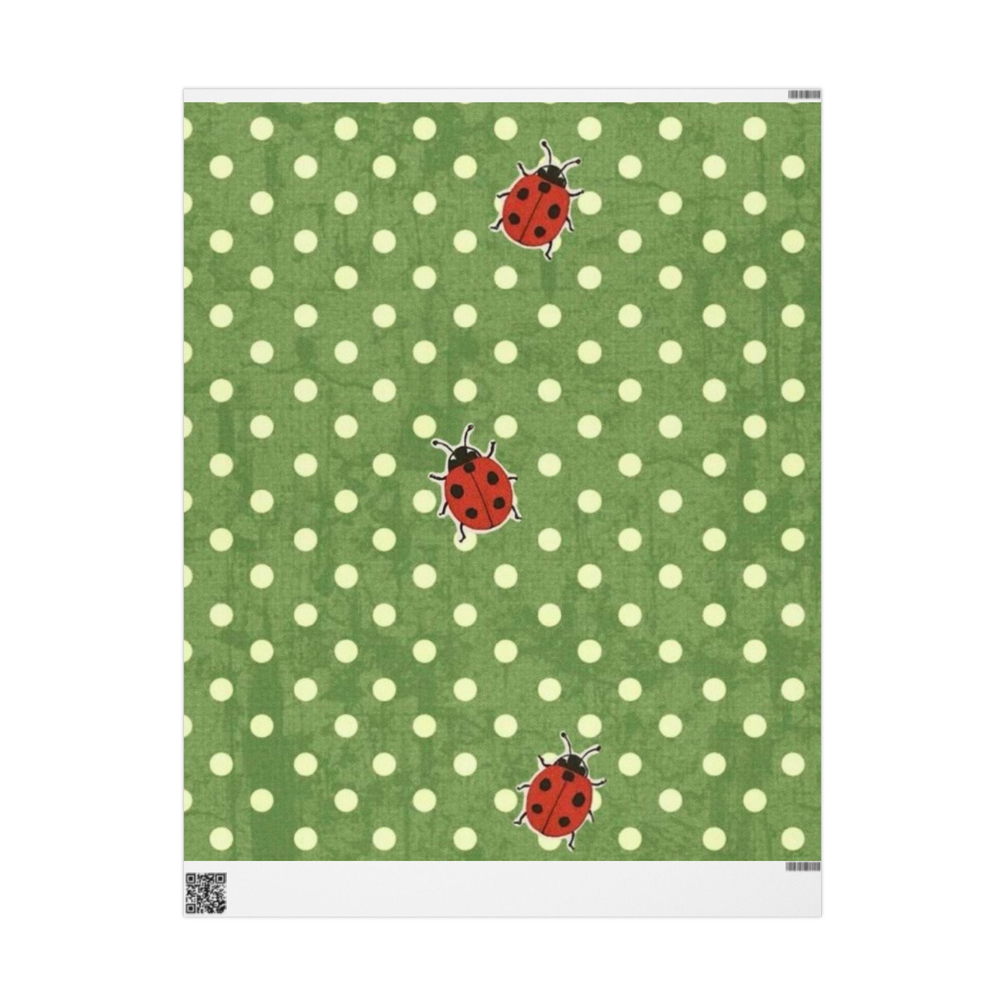 Ladybug Polka Dot Wrapping Paper, Eco-Friendly Gift Wrap for All Occasions, Birthday, Christmas, Party Decor, Unique Gift Presentation