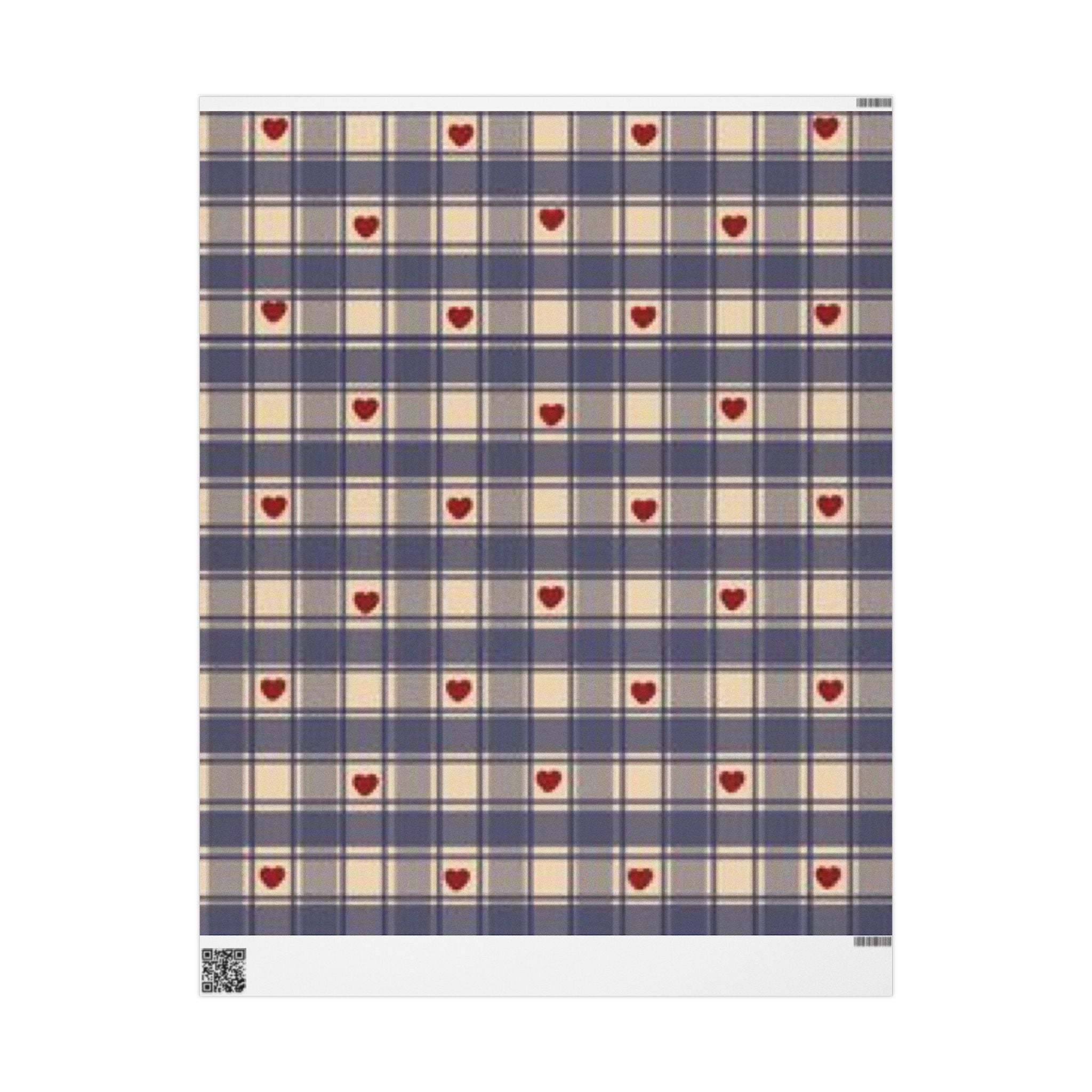 Heartfelt Plaid Wrapping Paper - Perfect for Valentine's, Birthdays, Gifts, Celebrate Love, Gift Wrapping