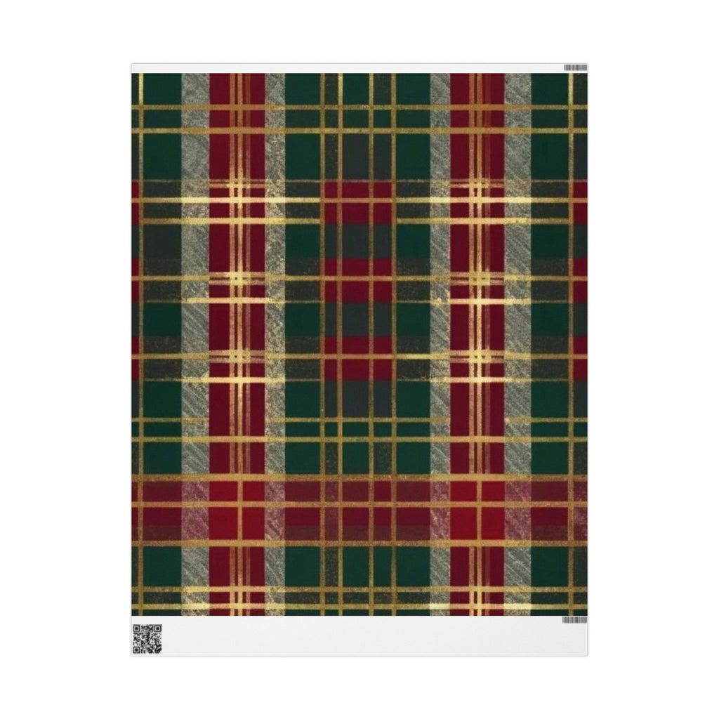 Plaid Wrapping Paper Roll, Holiday Gift Wrap, Christmas Decor, Festive Wrapping Paper, Eco-Friendly Gift Wrap