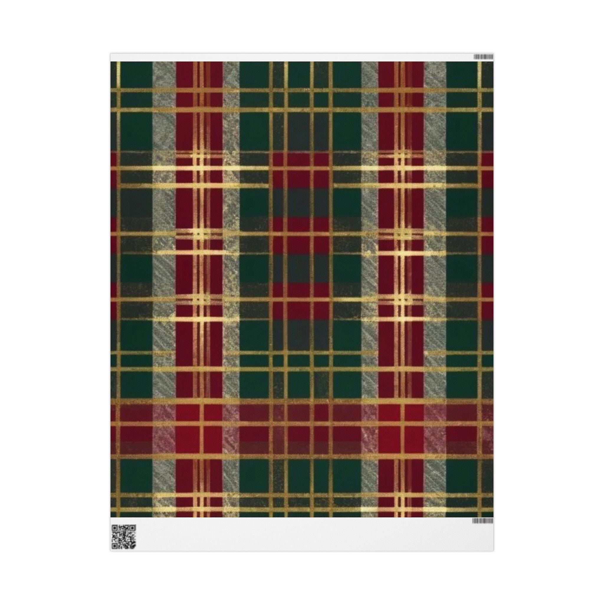 Plaid Wrapping Paper Roll, Holiday Gift Wrap, Christmas Decor, Festive Wrapping Paper, Eco-Friendly Gift Wrap