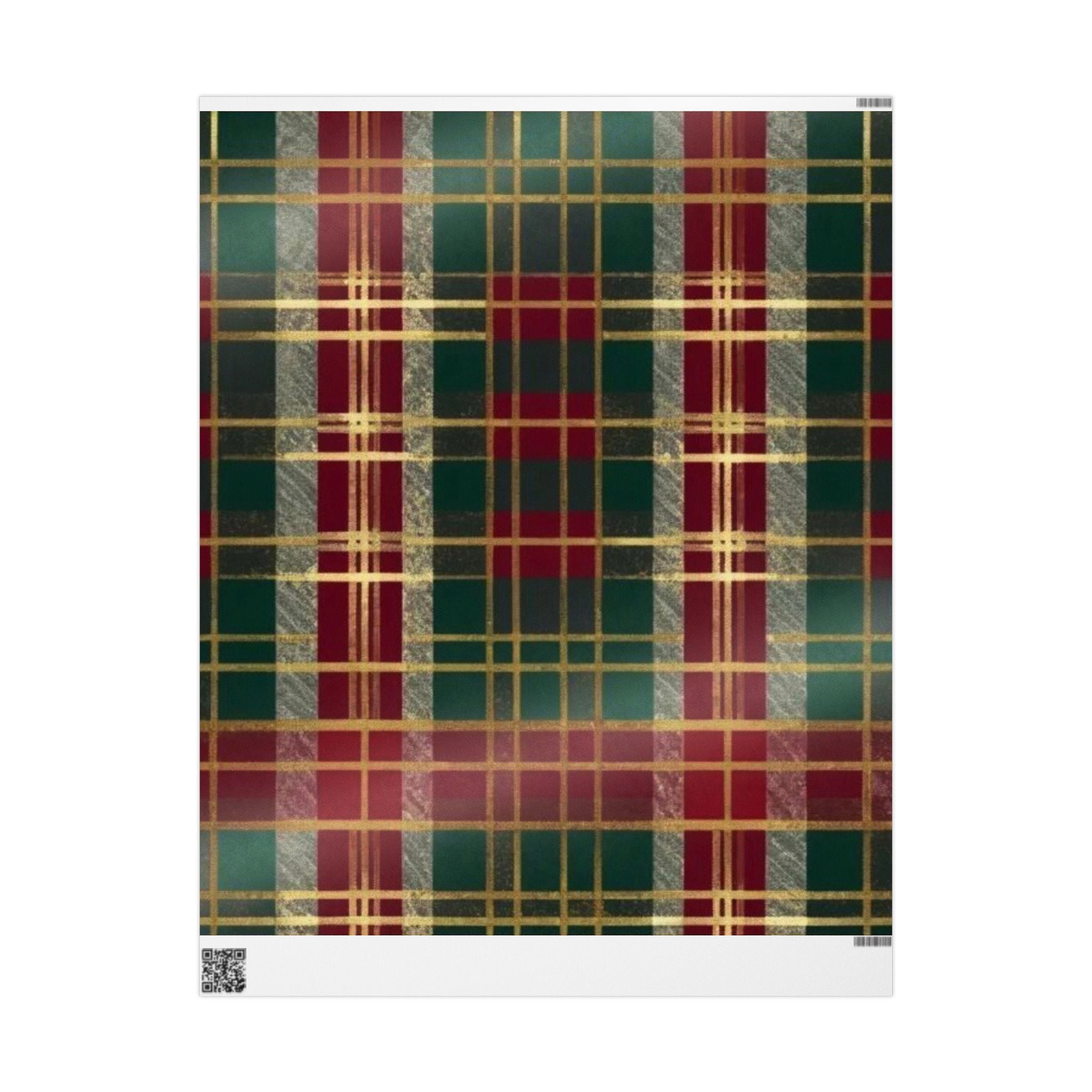 Plaid Wrapping Paper Roll, Holiday Gift Wrap, Christmas Decor, Festive Wrapping Paper, Eco-Friendly Gift Wrap