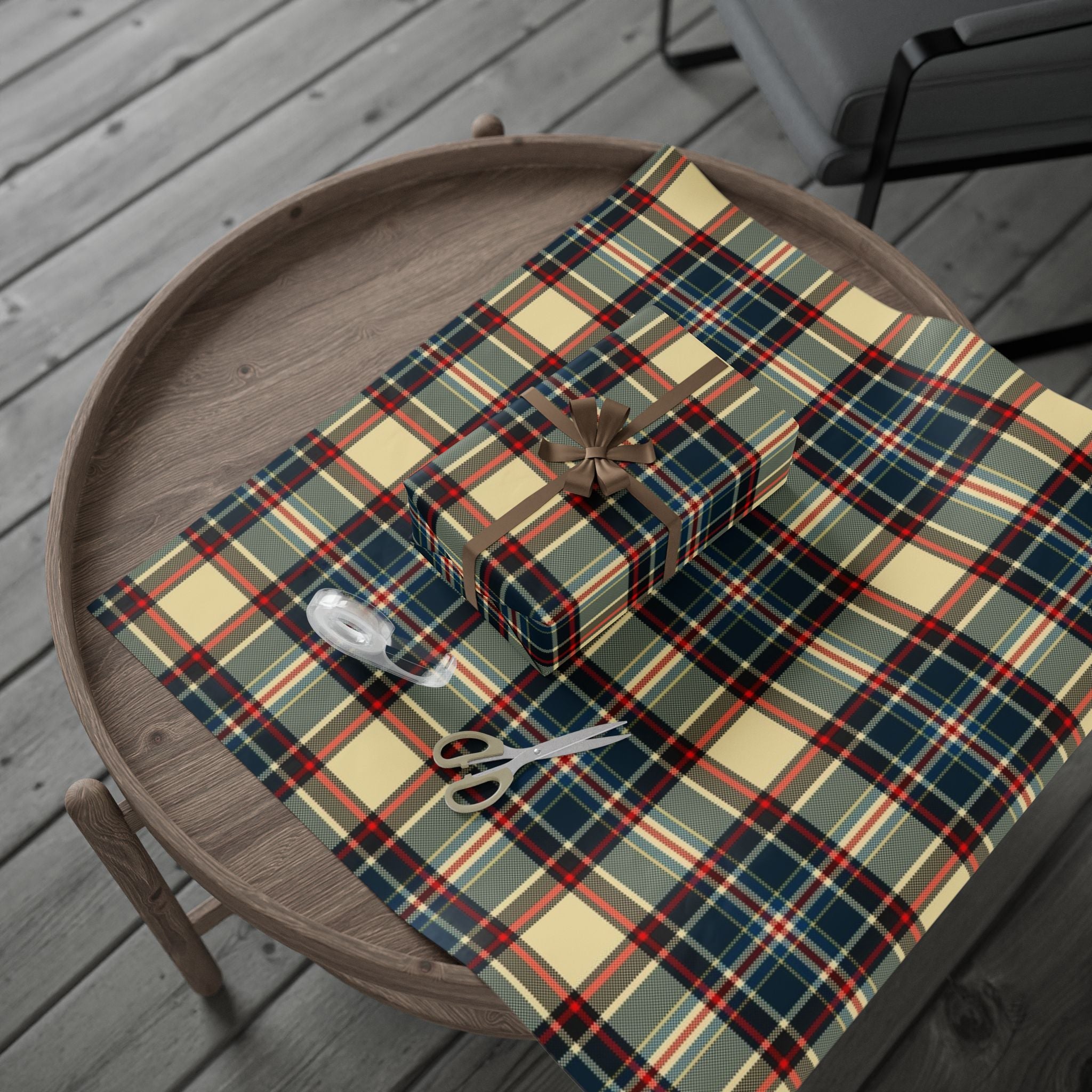 Rustic Plaid Wrapping Paper Roll | Gift Wrapping for Holidays, Birthdays, Christmas, DIY Craft Projects, Special Occasions