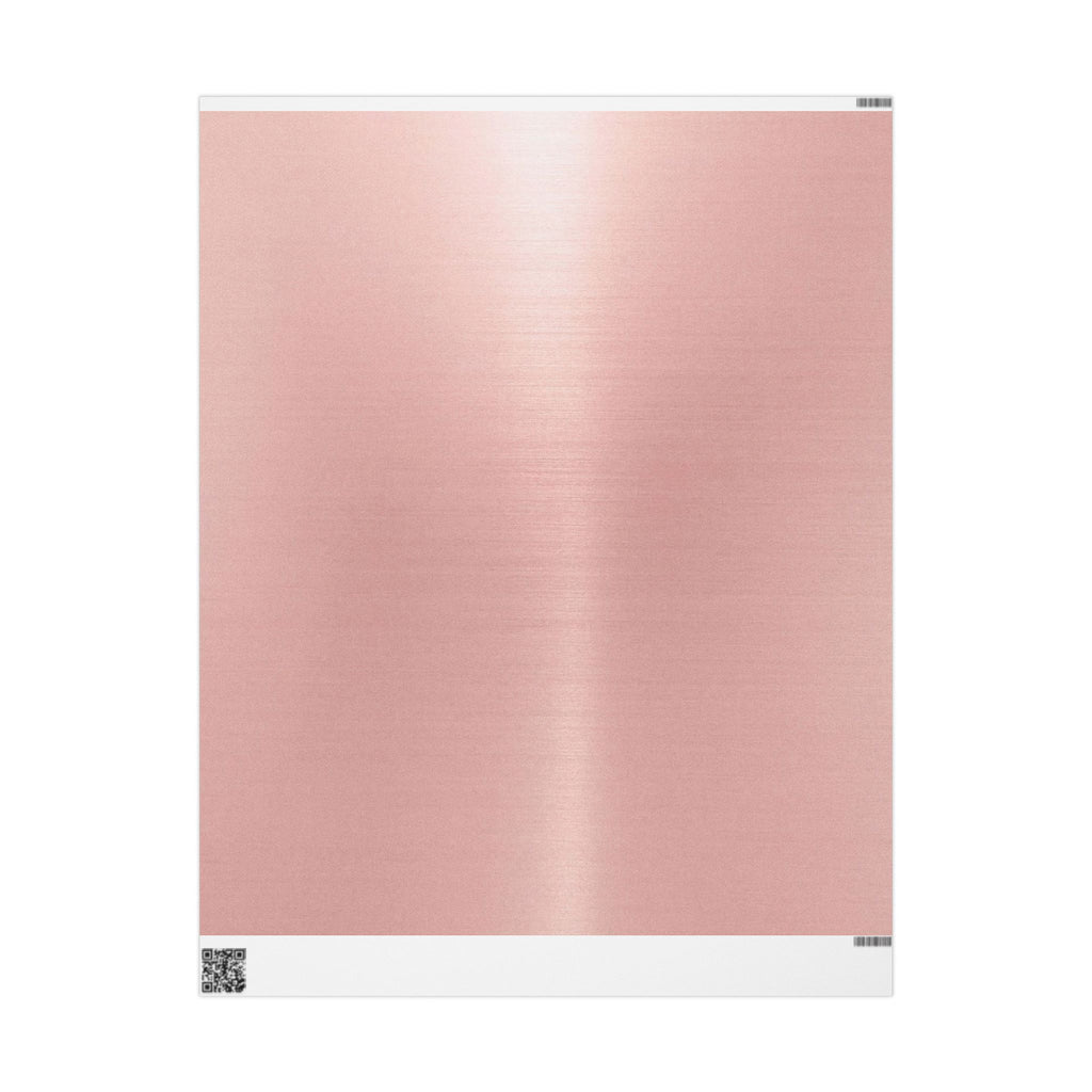 Rose Gold Metallic Wrapping Paper Roll — Shiny Smooth Gift Wrap for Weddings, Birthdays & Holidays