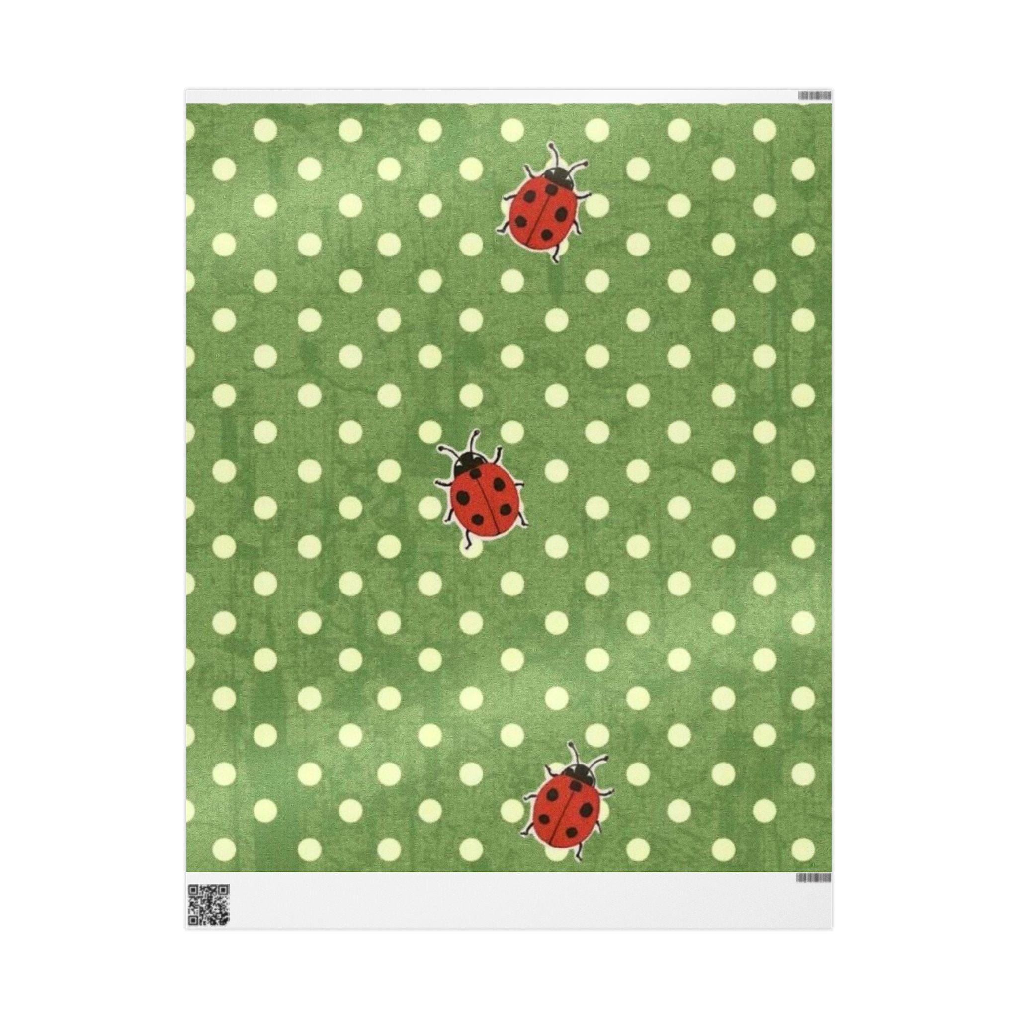 Ladybug Polka Dot Wrapping Paper, Eco-Friendly Gift Wrap for All Occasions, Birthday, Christmas, Party Decor, Unique Gift Presentation