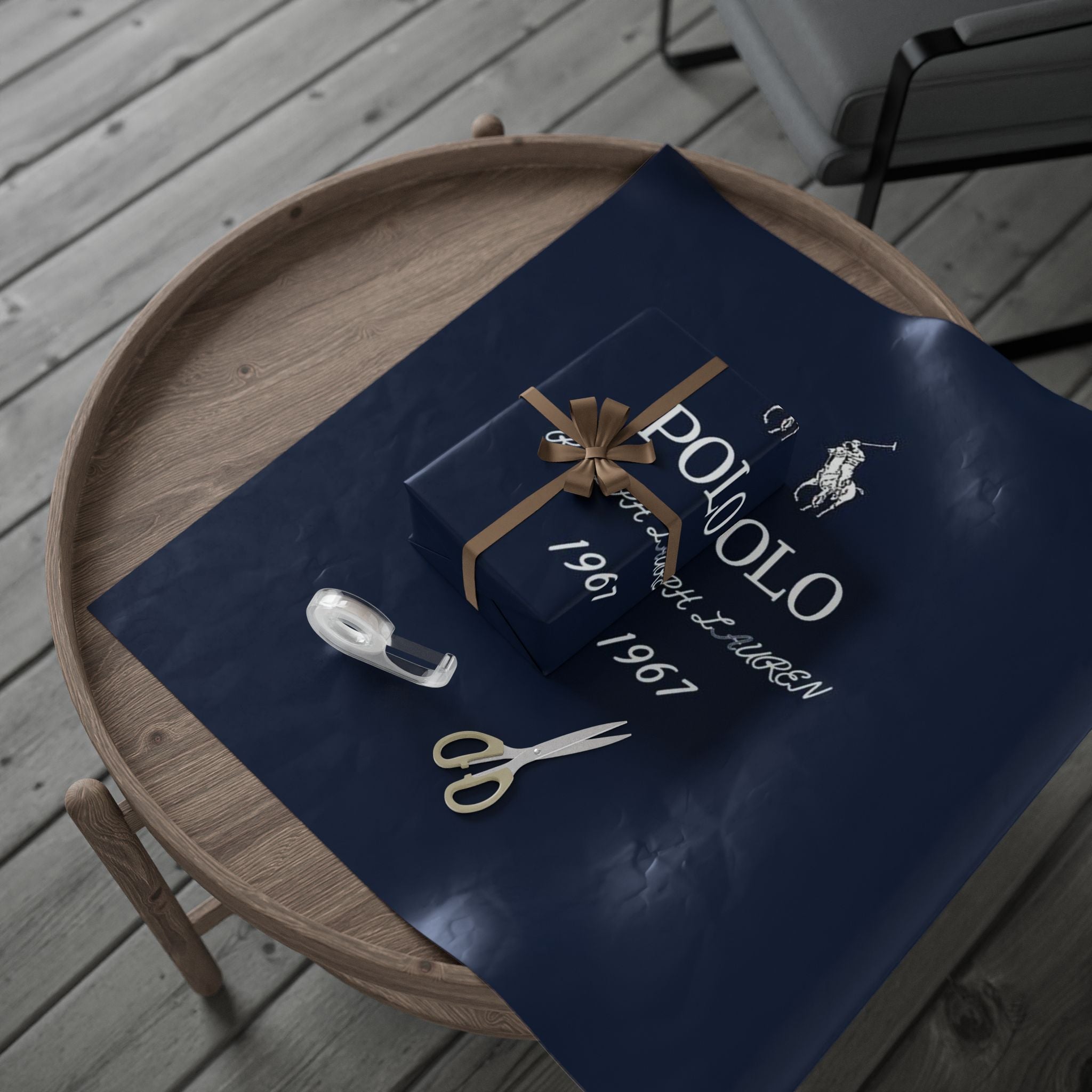 Polo Navy Logo Wrapping Paper – Ralph Lauren 1967 Gift Wrap