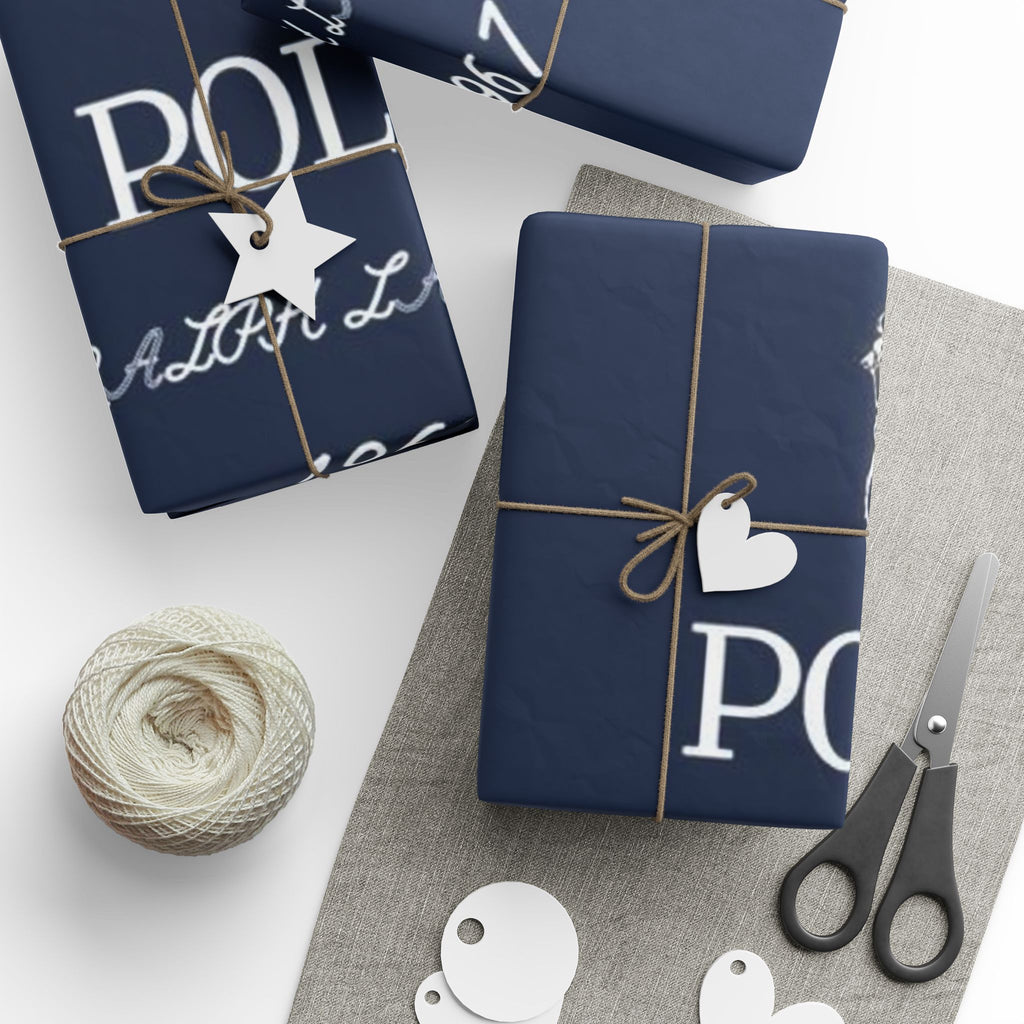 Polo Navy Logo Wrapping Paper – Ralph Lauren 1967 Gift Wrap