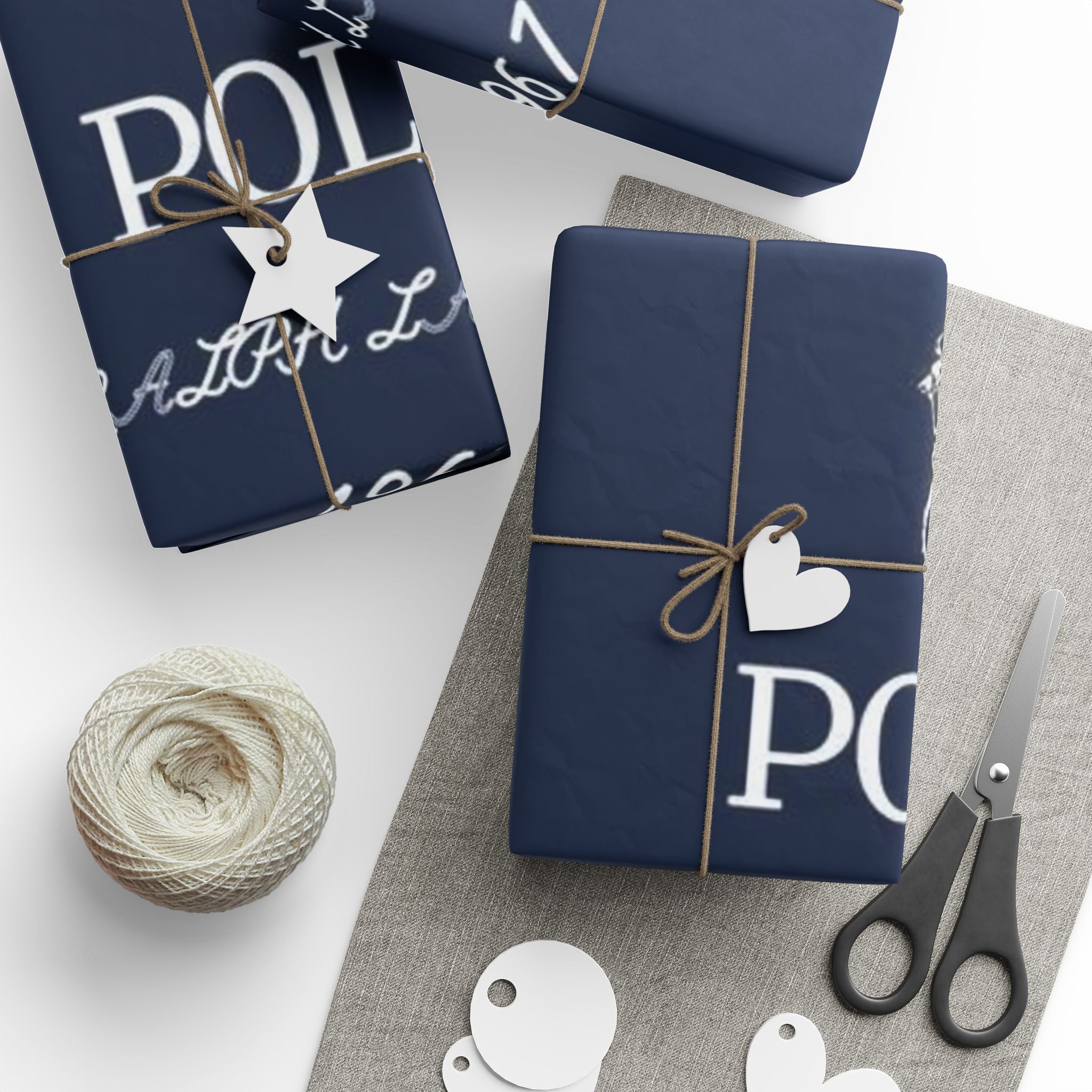 Polo Navy Logo Wrapping Paper – Ralph Lauren 1967 Gift Wrap