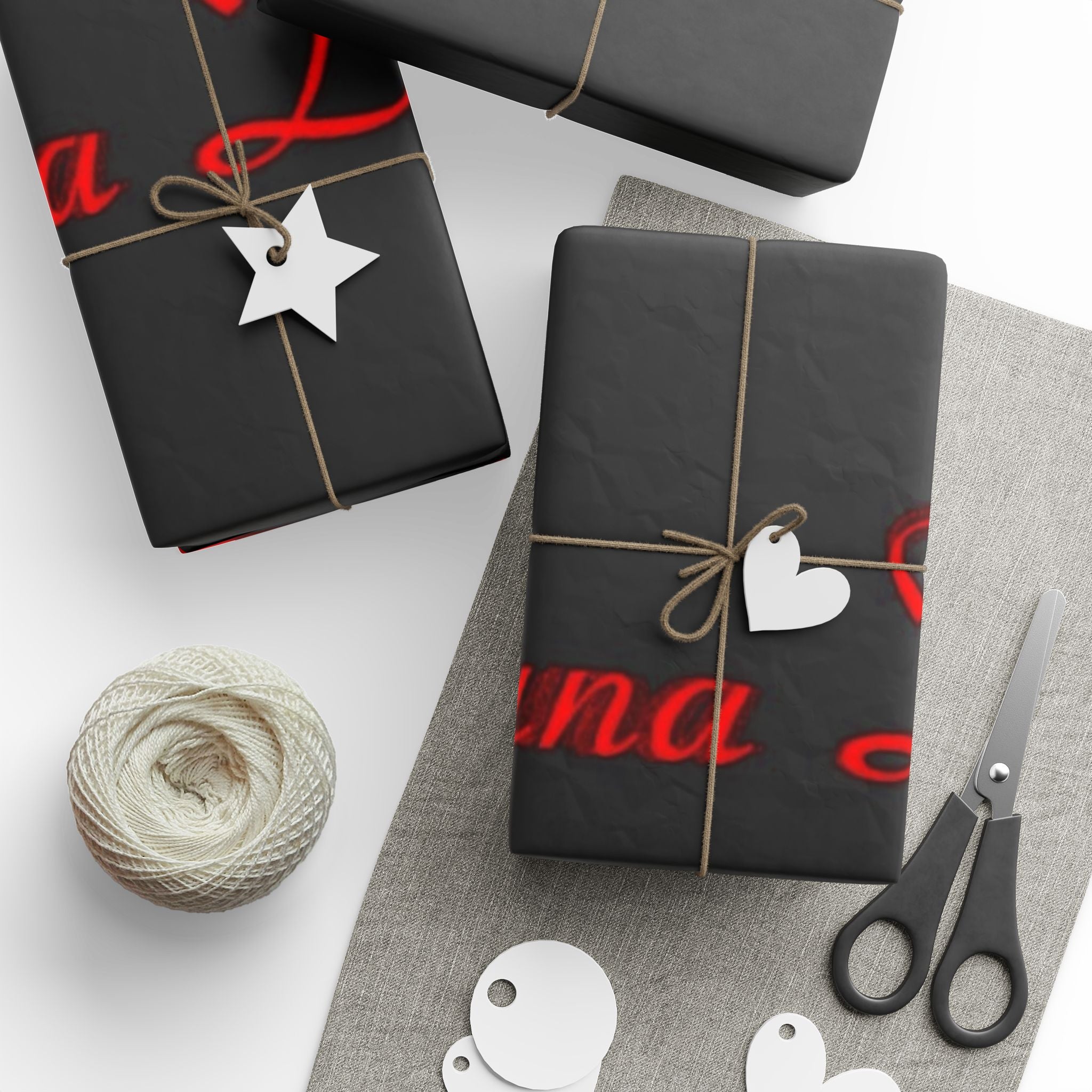 Elegant Lana Del Rey Wrapping Paper, Gift Wrapping, Black Paper with Kiss Design, Trendy Holiday Wrap, Unique Party Supplies